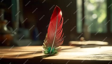 Premium AI Image | Feather quill pen writes nature old fashioned ...