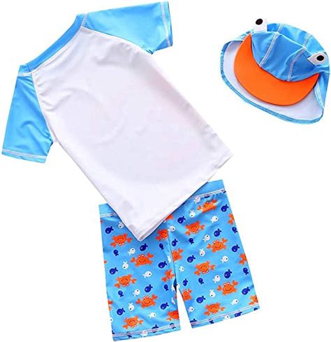 Buy Baby Toddler Boys Two Pieces Swimsuit Set Crab Bathing Suit Rash ...