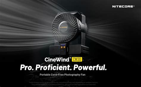 Buy Nitecore CineWind CW30 Portable Studio Wind Hair Fan Blower, Wind ...