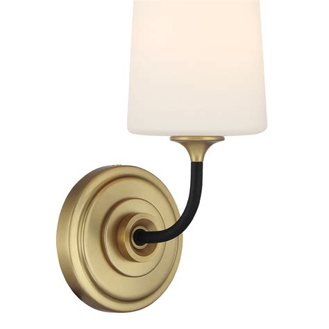 Logan Wall Sconce, Black and Brushed Brass – Lights.com