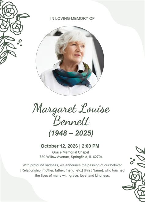 Funeral Invitation Card Template - Templates.maexproit.com