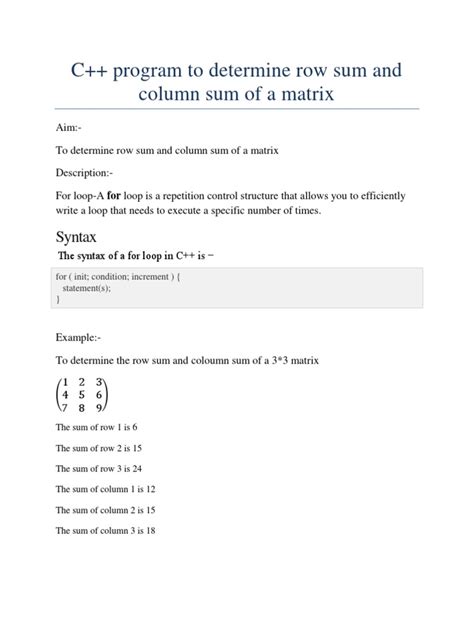 Image result for Matrix Sum