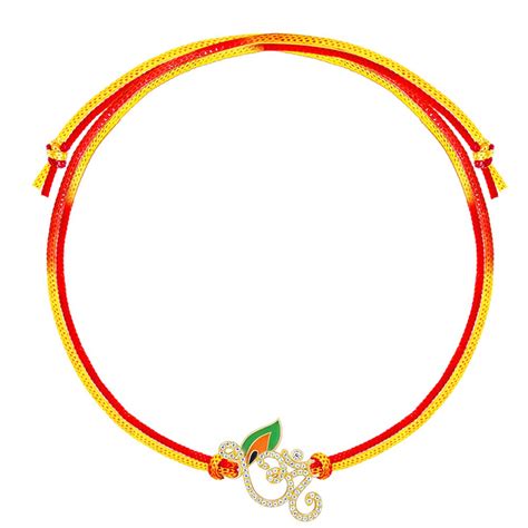 GIVA 925 Silver Om with Enamel Golden Rakhi | Gifts for Men and Boys ...