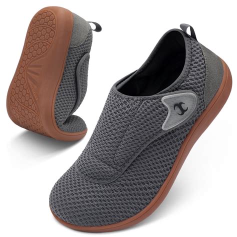 Barerun Womens Walking Shoes Comfortable Wide Diabetic Shoes Adjustable Elderly Neuropathy ...