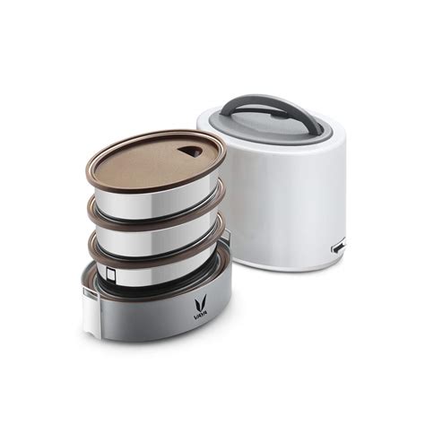 Buy VAYA TYFFYN Lunch Box for Office for Men, with Polished Stainless ...