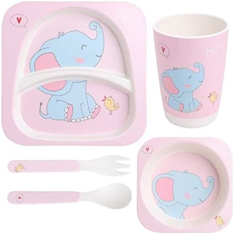 Buy Mi Arcus Kids Bunny Bamboo Dinnerware Set Pack of 5 Online at Low ...