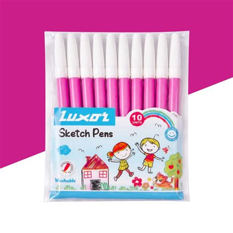 Luxor Sketch Pens - Pink ( Set Of 10 ) – Topperskit LLP