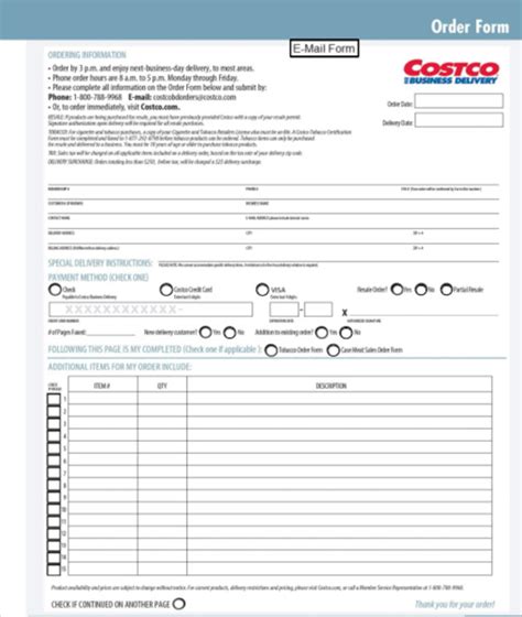 FREE 9+ Sample Business Order Forms in MS Word | PDF