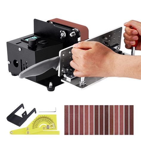 Upgrade Mini Belt Sander 180W 1.2x18in with Belt Grinder Knife Jig ...