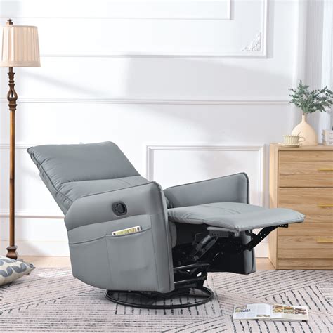 Floor Recliner Chair, 360° Swivel Nursery Rocking Chair Game Lounge ...