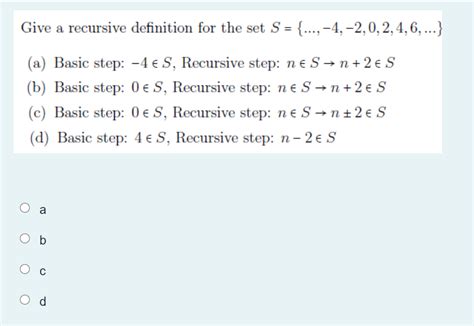 Image result for Recursive Set Definition