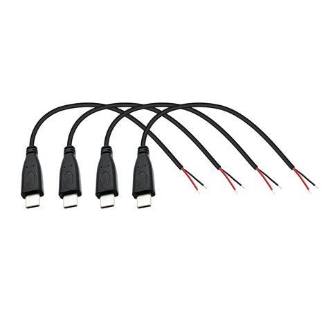 Kallaudo USB C Power Pigtail Cable 25cm 22AWG 5V 3A USB Type-C Male ...