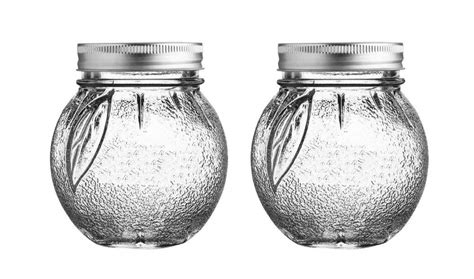 GEEAIS Shape Glass Jar and Container Unique Shape with air Tight lid ...