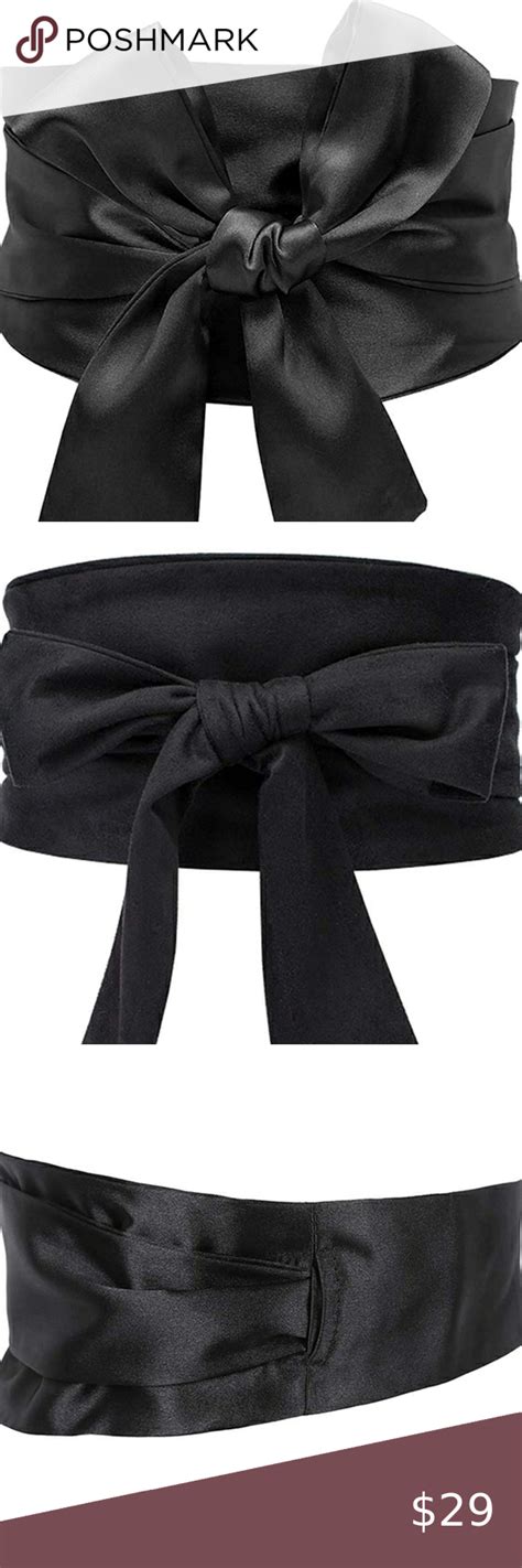 🆕️ Black Faux Suede Bow Tie Front Obi Wrap Belt | Suede bow, Faux suede ...