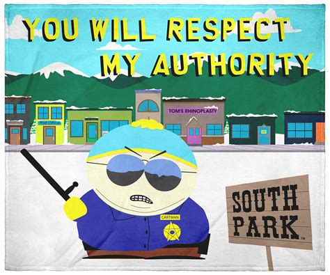 South Park Eric Cartman Respect My Authority! Plush Throw Blanket 50" x ...