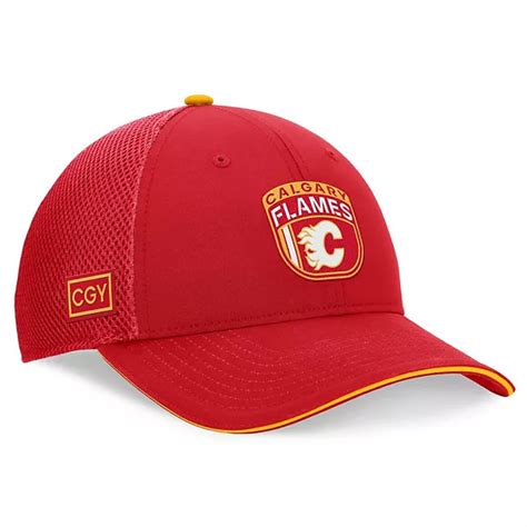 Men's Fanatics Red Calgary Flames 2024 NHL Draft On Stage Trucker ...