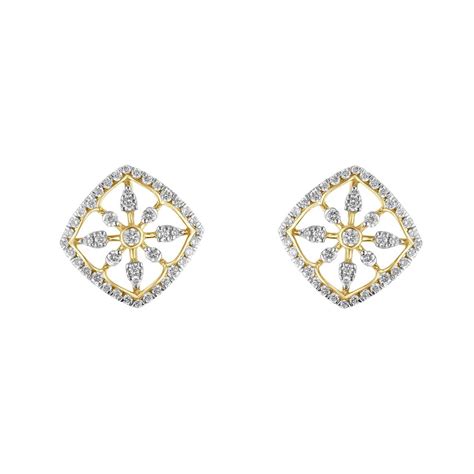 Buy Square Design Yellow Gold Pendant Set OSP23040-D300R0B Online at ORRA.
