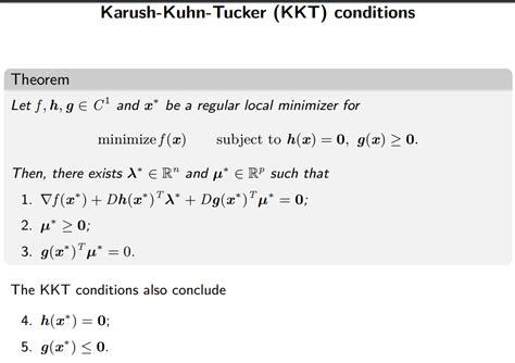 Image result for KKT Conditions Example