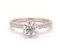 14K Rose Gold Modified French Cut Six Prong Engagement Ring-17122r14