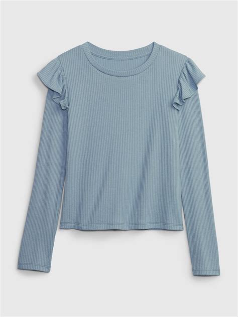 Kids Softspun Long Sleeve Rib T-Shirt | Gap
