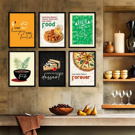 Kitchen Theme Framed Posters for Restaurant Kitchen Dinning Room Cafe ...
