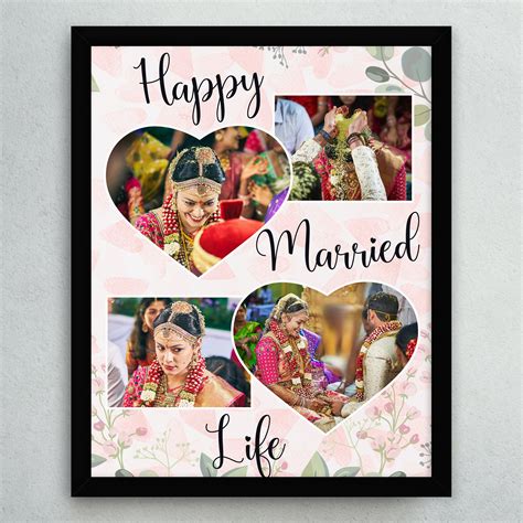 Marriage Layout Happy Married Life Photo Collage | Personalized collage ...
