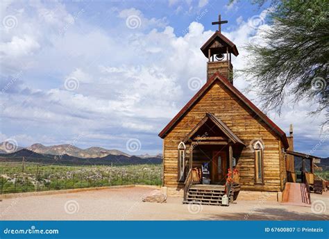 Old Church at Goldfield Ghost Town in Arizona Stock Image - Image of ...