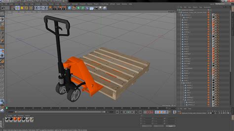 3D Hydraulic Trolley with Wooden Pallet | 3D Molier International