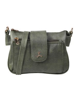 Buy Mochi Green Textured Mini Sling Bag for Women (M) Online