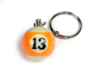 Laxmi Ganesh Billiard Snooker and Pool Ball Key Chain 13 NO. Ball Key ...