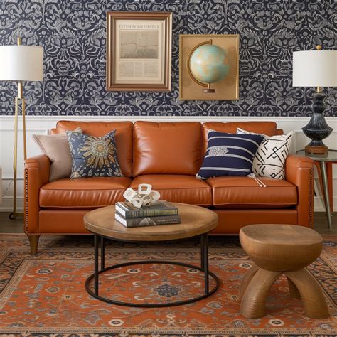 10 Living Room Ideas Featuring a Cognac Couch - HearthandPetals