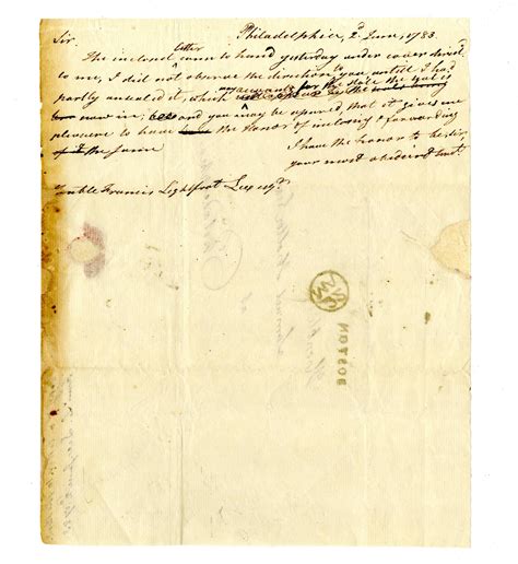 Bid Now: Very Rare Francis Lightfoot Lee War-Dated Autograph Letter ...