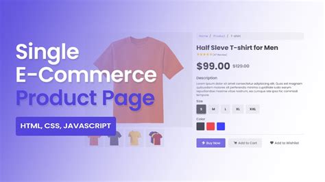 Single e-commerce Product Page design using Pure CSS and Vanilla ...