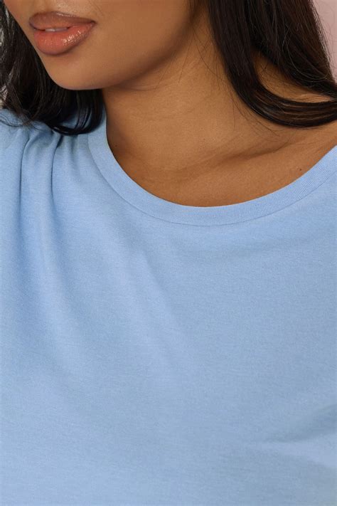 YOURS Plus Size Light Blue Core T-Shirt | Yours Clothing