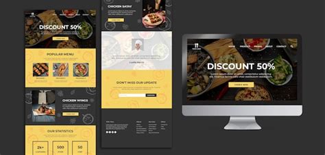 Brunch concept website template | Free PSD