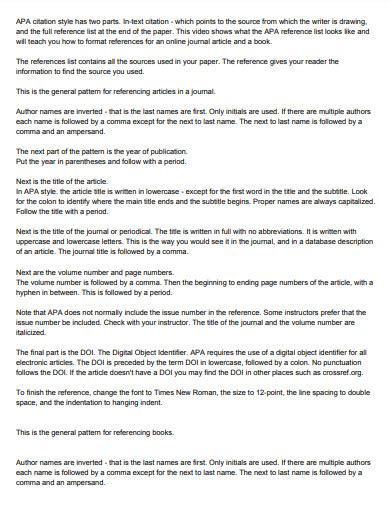 Image result for Internal Citation. APA Example