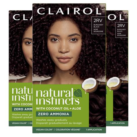 Buy Clairol Natural Instincts Demi-Permanent Hair Dye, 2RV Burdy Black ...