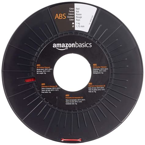 Buy Amazon Basics ABS 3D Printer Filament, 1.75mm, 5 Assorted Colors, 1 ...