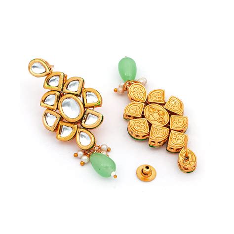 Yellow Chimes Jewellery Set for Women and Girls Kundan Necklace Set ...