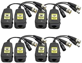 AAOTOKK Power Video DC BNC to Cat5 RJ45 Network Transceiver HDCVI/TVI ...