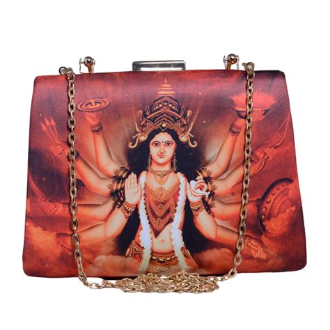 Goddess Durga Printed Clutch - Artklim