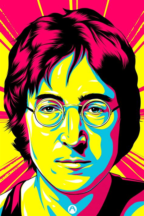 John Lennon on Behance | Pop art portraits, Pop art painting, Pop art