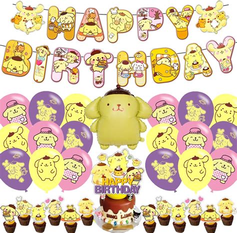 Amazon.com: PomPomPurin Theme Birthday Party Decorations,PomPomPurin ...