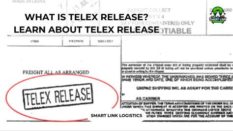 WHAT IS TELEX RELEASE? LEARN ABOUT TELEX RELEASE - Smartlink