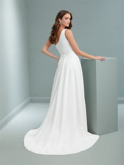Christina Wu 48045 High Slit One Shoulder Bridal Dress - MadameBridal.com
