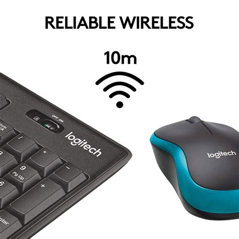 Logitech MK275 2.4 GHz Full-Size Wireless Keyboard and Mouse Combo ...