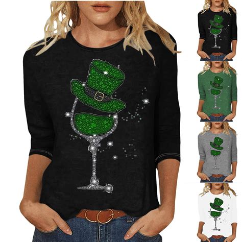 Customer reviews for APEXFWDT Green St Patricks Day Shirt for Women 3/4 ...