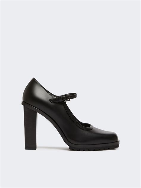 Mary Janes in leather, black | Max Mara