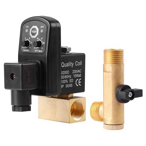 Ubervia® Electronic Drain Valve, G1/2 DN15 Automatic Electronic Timed ...