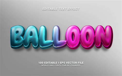 Balloon Text Effect Graphic by SugarV_Creative · Creative Fabrica